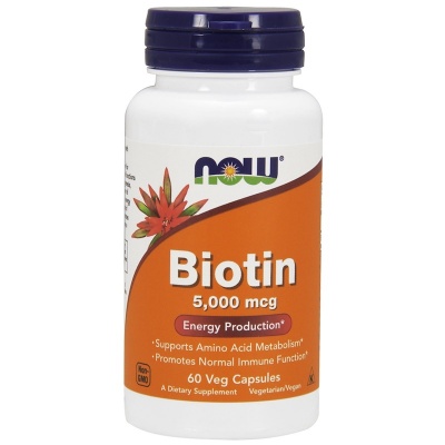 Витамины Now Foods Biotin 5000 мг 60 капсул