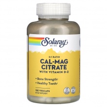  Solaray Cal-Mag citrate 2:1 ratio 180 