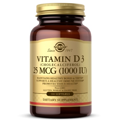  Solgar Vitamin D3 1000 ME 100 