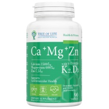 Витамины Tree of Life Ca+Mg+Zn+Vitamin K2,D3 90 таблеток