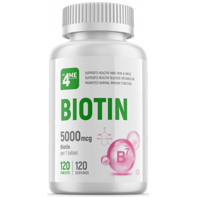 Витамины 4Me Nutrition Biotin 5000 мкг 120 таблеток